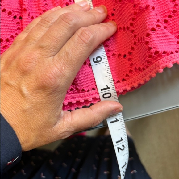 Robin Piccone Pink eyelet Mini swimsuit Coverup skirt resort summer size Small - Picture 6 of 6